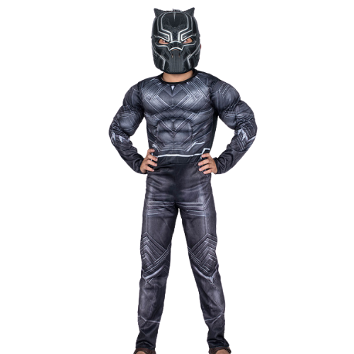 Kids Muscle Black Panther Costume