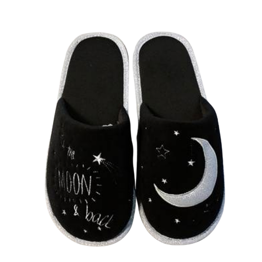 Star Moon Velvet Slippers