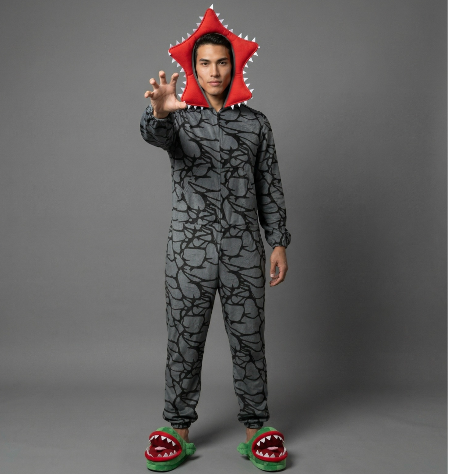 Flannel One-Piece Pajamas