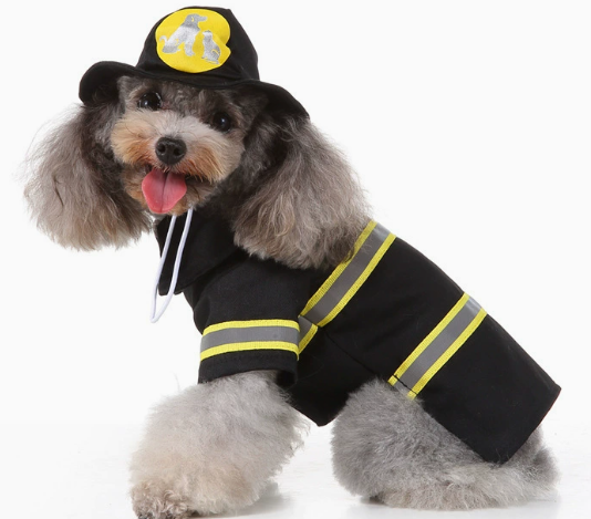 Pet Fireman Outfit with Hat