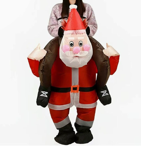 Riding Santa Inflatable Costume