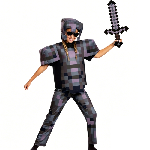 Kids Minecraft Alloy Cosplay Costume