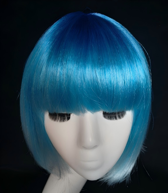 Blue Student Wig
