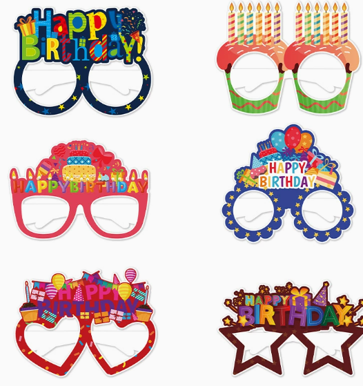 Paper Birthday Glasses