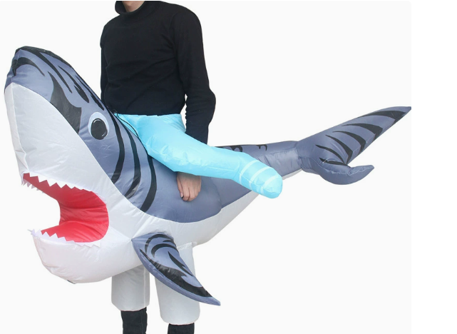 Riding Shark Inflatable Costume