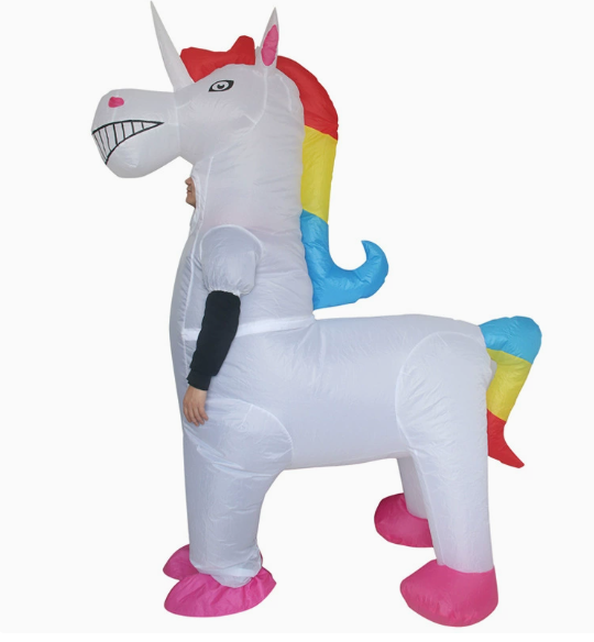 Rainbow Walking Unicorn Inflatable Costume