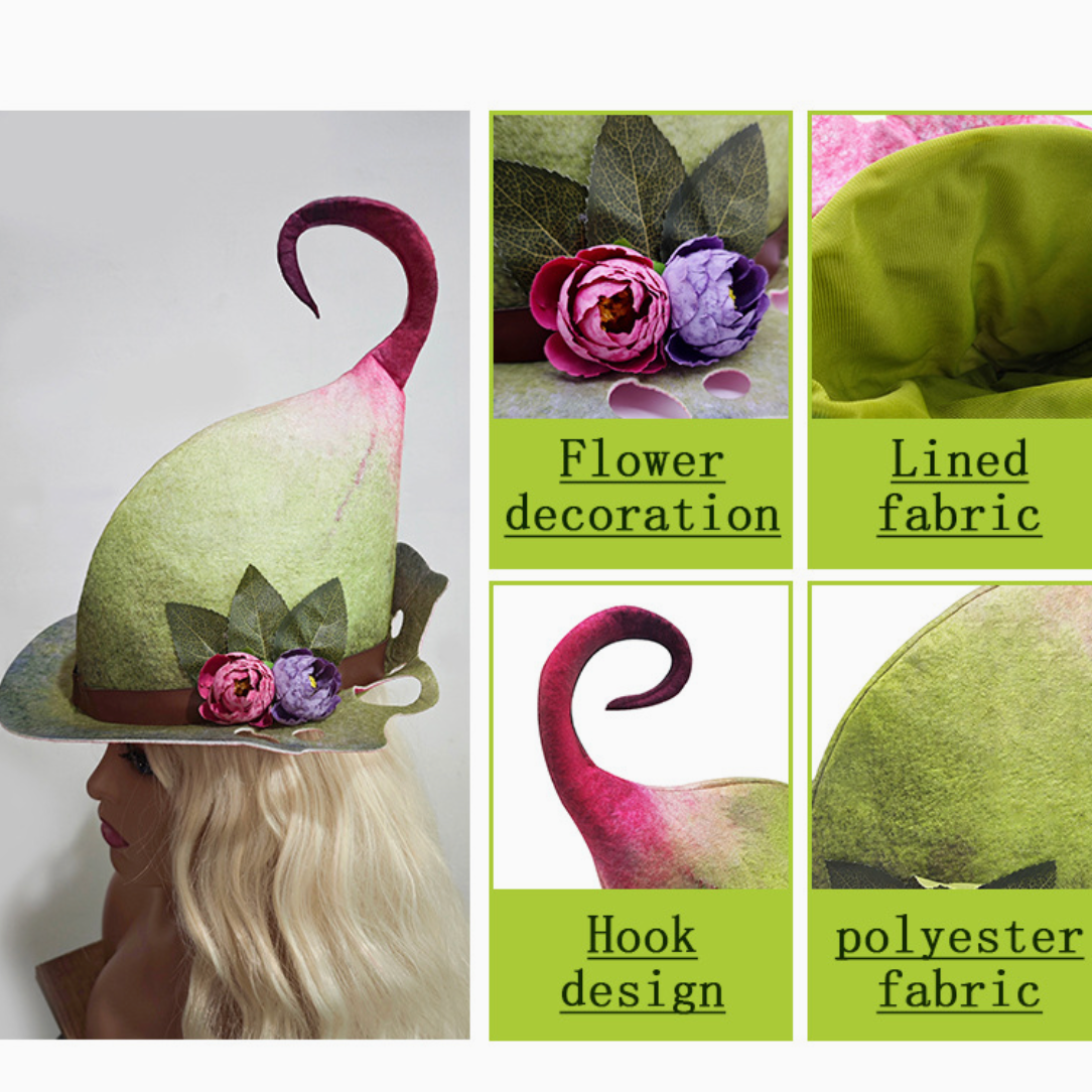 Flower Elf Felt Hat