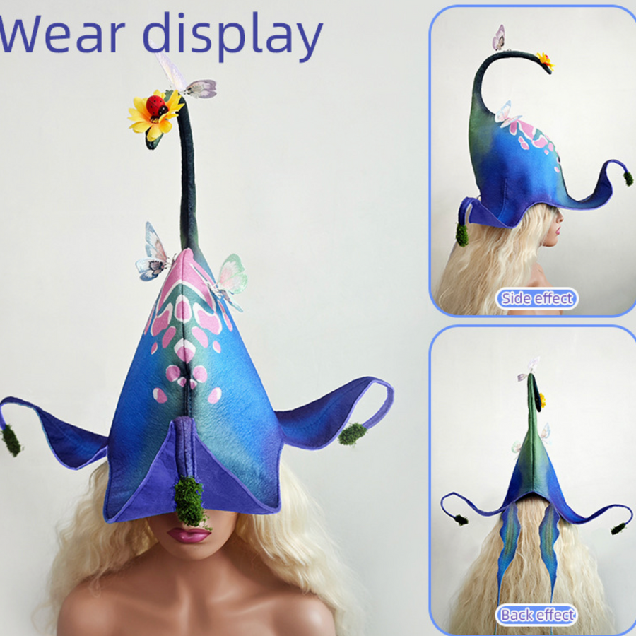 Flower Witch Felt Hat