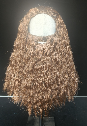 Brown Long Wavy Wizard Wig with Full Beard