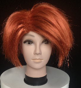 Copper Red Short Messy Wig