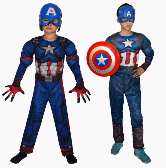 Kids Captain America Muscle Jumpsuit