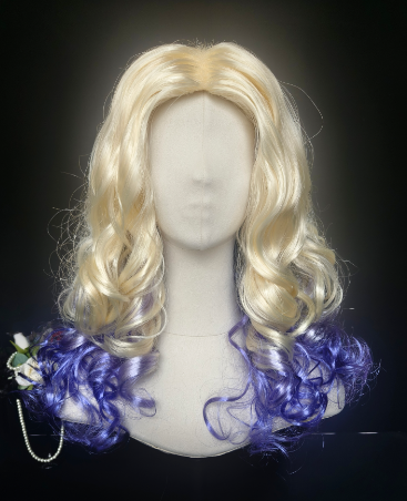 Blonde to Purple Ombre Long Wavy Wig