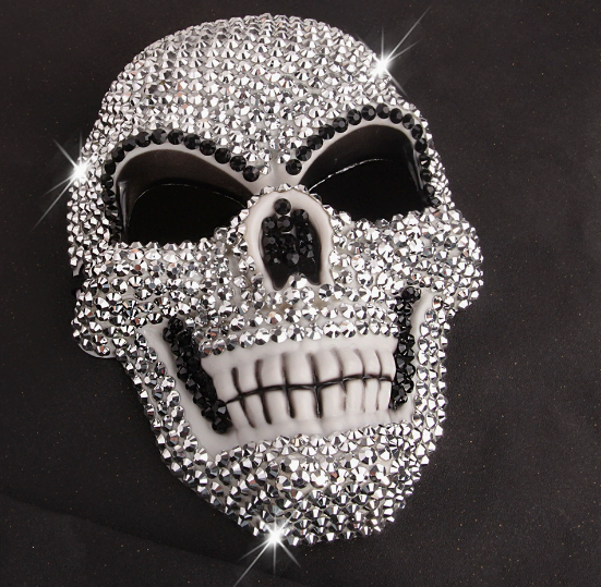 Diamond-encrusted skull mask