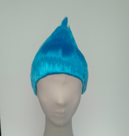 Bright Blue Cone-Shaped Cosplay Wig