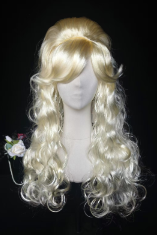 Blonde Vintage Beehive Long Curly Wig