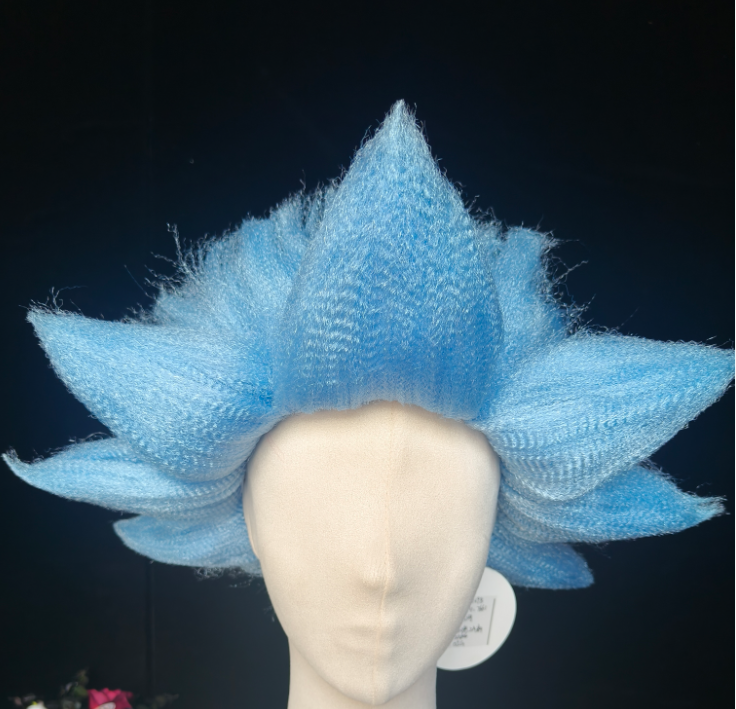 Light Blue Spiky Cosplay Wig