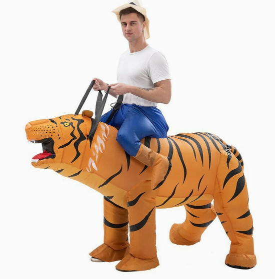 Riding Tiger Inflatable Costume