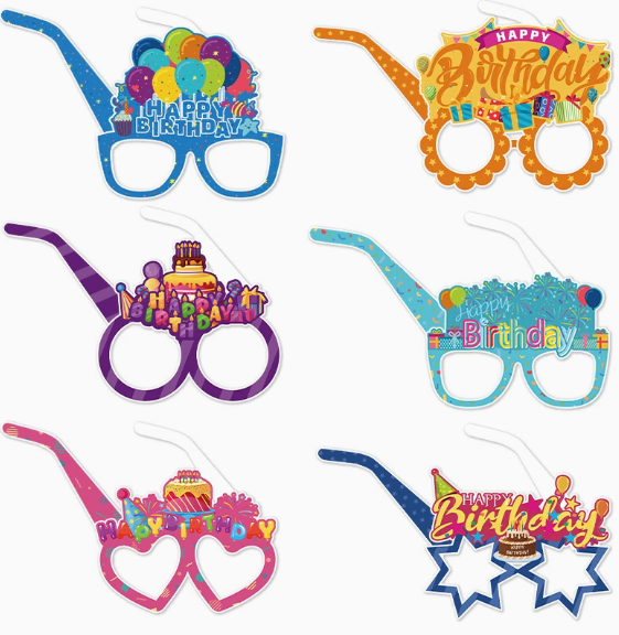 Paper Birthday Glasses