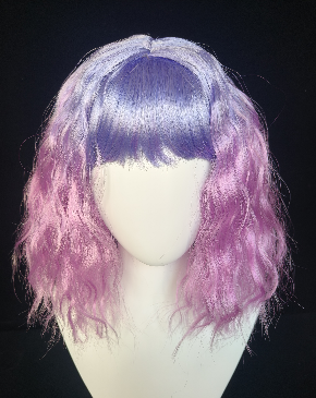 Purple to Pink Ombre Wavy Bob Wig