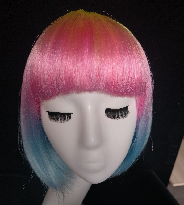 Yellow Pink Blue Short Bob Wig
