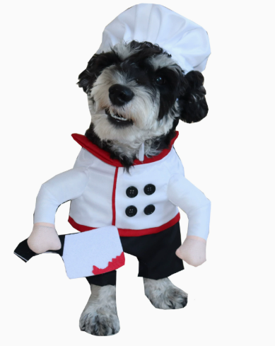 Pet Chef Outfit with Cleaver Prop
