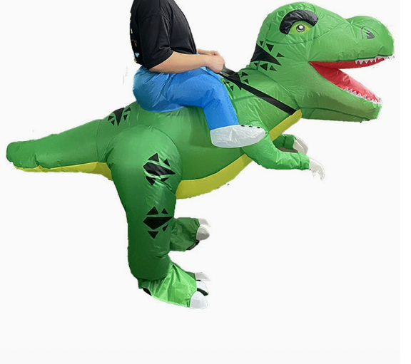 Green Riding Dinosaur Inflatable Costume